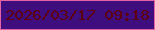 文字の大きさ：5、枠の色：e363a4、背景の色：3e0e7f、文字の色：5f000f 無料ブログパーツのブログ時計