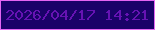 文字の大きさ：4、枠の色：e366f3、背景の色：1a0269、文字の色：6613b3 無料ブログパーツのブログ時計