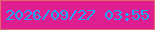 文字の大きさ：1、枠の色：e3686c、背景の色：df1e8f、文字の色：1ba7f5 無料ブログパーツのブログ時計