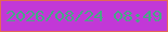 文字の大きさ：4、枠の色：e36954、背景の色：c238d7、文字の色：48a786 無料ブログパーツのブログ時計
