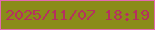 文字の大きさ：5、枠の色：e369b1、背景の色：8a8c19、文字の色：b6305f 無料ブログパーツのブログ時計