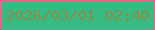文字の大きさ：3、枠の色：e36a8b、背景の色：38ba82、文字の色：898d4a 無料ブログパーツのブログ時計