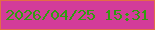 文字の大きさ：5、枠の色：e36d45、背景の色：d33c99、文字の色：319c11 無料ブログパーツのブログ時計