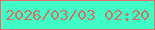 文字の大きさ：1、枠の色：e36e6e、背景の色：41fec6、文字の色：cc7365 無料ブログパーツのブログ時計