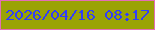 文字の大きさ：2、枠の色：e36eb7、背景の色：9aa305、文字の色：313ff8 無料ブログパーツのブログ時計