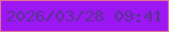 文字の大きさ：5、枠の色：e37195、背景の色：9d16f4、文字の色：53368b 無料ブログパーツのブログ時計