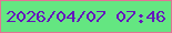 文字の大きさ：1、枠の色：e37296、背景の色：64e681、文字の色：6515bd 無料ブログパーツのブログ時計