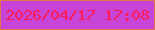 文字の大きさ：2、枠の色：e3734a、背景の色：c844d6、文字の色：fe1b55 無料ブログパーツのブログ時計
