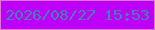 文字の大きさ：2、枠の色：e373da、背景の色：bc00f9、文字の色：4382b2 無料ブログパーツのブログ時計