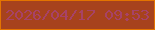 文字の大きさ：5、枠の色：e37400、背景の色：a7421d、文字の色：a74267 無料ブログパーツのブログ時計