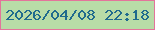 文字の大きさ：2、枠の色：e3749b、背景の色：b8dca7、文字の色：206b8d 無料ブログパーツのブログ時計