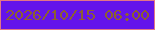 文字の大きさ：2、枠の色：e37686、背景の色：6414ea、文字の色：8c6031 無料ブログパーツのブログ時計