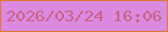 文字の大きさ：3、枠の色：e37732、背景の色：db8ae1、文字の色：c96381 無料ブログパーツのブログ時計