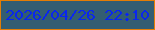 文字の大きさ：1、枠の色：e37d06、背景の色：335d72、文字の色：0926ef 無料ブログパーツのブログ時計