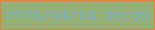 文字の大きさ：4、枠の色：e37f38、背景の色：98b076、文字の色：78b3c0 無料ブログパーツのブログ時計