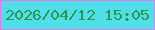 文字の大きさ：3、枠の色：e37fe6、背景の色：50deea、文字の色：2a974d 無料ブログパーツのブログ時計
