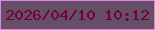文字の大きさ：2、枠の色：e380f4、背景の色：654f67、文字の色：750036 無料ブログパーツのブログ時計