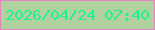 文字の大きさ：3、枠の色：e385c3、背景の色：b1d29f、文字の色：1df293 無料ブログパーツのブログ時計