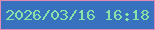 文字の大きさ：5、枠の色：e38bb5、背景の色：3872bf、文字の色：88e3a8 無料ブログパーツのブログ時計