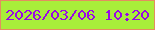文字の大きさ：1、枠の色：e38e5f、背景の色：a8ee3a、文字の色：9908e6 無料ブログパーツのブログ時計