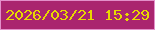 文字の大きさ：3、枠の色：e390ca、背景の色：aa256f、文字の色：e8d900 無料ブログパーツのブログ時計