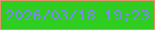 文字の大きさ：4、枠の色：e3926c、背景の色：2ecd20、文字の色：7c87f6 無料ブログパーツのブログ時計