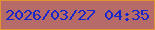 文字の大きさ：5、枠の色：e39331、背景の色：b66b69、文字の色：1726cb 無料ブログパーツのブログ時計