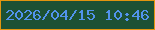 文字の大きさ：4、枠の色：e3950f、背景の色：1d5134、文字の色：5293ed 無料ブログパーツのブログ時計