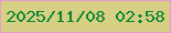 文字の大きさ：4、枠の色：e39ccc、背景の色：d6cf84、文字の色：0d8731 無料ブログパーツのブログ時計