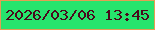 文字の大きさ：2、枠の色：e39e53、背景の色：26e46d、文字の色：49091c 無料ブログパーツのブログ時計