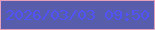 文字の大きさ：3、枠の色：e3a1be、背景の色：575daa、文字の色：4f53f9 無料ブログパーツのブログ時計