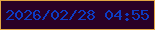 文字の大きさ：3、枠の色：e3a543、背景の色：2a0026、文字の色：0d3cc4 無料ブログパーツのブログ時計