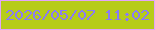 文字の大きさ：5、枠の色：e3a5fa、背景の色：b6cc19、文字の色：8a7bf5 無料ブログパーツのブログ時計