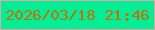 文字の大きさ：1、枠の色：e3a6a3、背景の色：04ee96、文字の色：c56d0f 無料ブログパーツのブログ時計