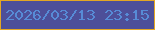 文字の大きさ：1、枠の色：e3a724、背景の色：4d4f99、文字の色：578bd6 無料ブログパーツのブログ時計