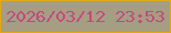 文字の大きさ：3、枠の色：e3a816、背景の色：a59e82、文字の色：c34a7f 無料ブログパーツのブログ時計