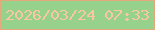 文字の大きさ：3、枠の色：e3a87c、背景の色：96d28c、文字の色：fac7a2 無料ブログパーツのブログ時計