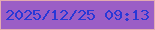 文字の大きさ：3、枠の色：e3abb1、背景の色：9b5ec6、文字の色：2938d6 無料ブログパーツのブログ時計