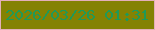 文字の大きさ：1、枠の色：e3afb9、背景の色：848203、文字の色：209957 無料ブログパーツのブログ時計