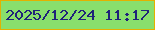 文字の大きさ：3、枠の色：e3b100、背景の色：89df6d、文字の色：1f2279 無料ブログパーツのブログ時計