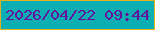 文字の大きさ：4、枠の色：e3b21d、背景の色：0bafb3、文字の色：64129d 無料ブログパーツのブログ時計