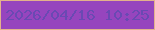 文字の大きさ：5、枠の色：e3b28c、背景の色：9645be、文字の色：6a49b3 無料ブログパーツのブログ時計