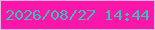 文字の大きさ：5、枠の色：e3b3e1、背景の色：fa16a9、文字の色：39c0b8 無料ブログパーツのブログ時計