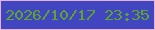 文字の大きさ：3、枠の色：e3b5de、背景の色：4145bf、文字の色：5ea431 無料ブログパーツのブログ時計