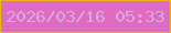 文字の大きさ：1、枠の色：e3b90c、背景の色：de6dc0、文字の色：daa5ec 無料ブログパーツのブログ時計