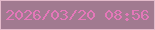 文字の大きさ：4、枠の色：e3baca、背景の色：a17a90、文字の色：e477b9 無料ブログパーツのブログ時計
