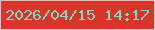 文字の大きさ：3、枠の色：e3bcc1、背景の色：d6362a、文字の色：8bd4c2 無料ブログパーツのブログ時計