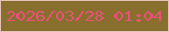 文字の大きさ：4、枠の色：e3c3b8、背景の色：886f2d、文字の色：e9517a 無料ブログパーツのブログ時計