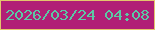 文字の大きさ：2、枠の色：e3c56d、背景の色：b11e76、文字の色：5bc8a5 無料ブログパーツのブログ時計