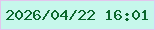 文字の大きさ：1、枠の色：e3c5ed、背景の色：c6f7eb、文字の色：0b672d 無料ブログパーツのブログ時計